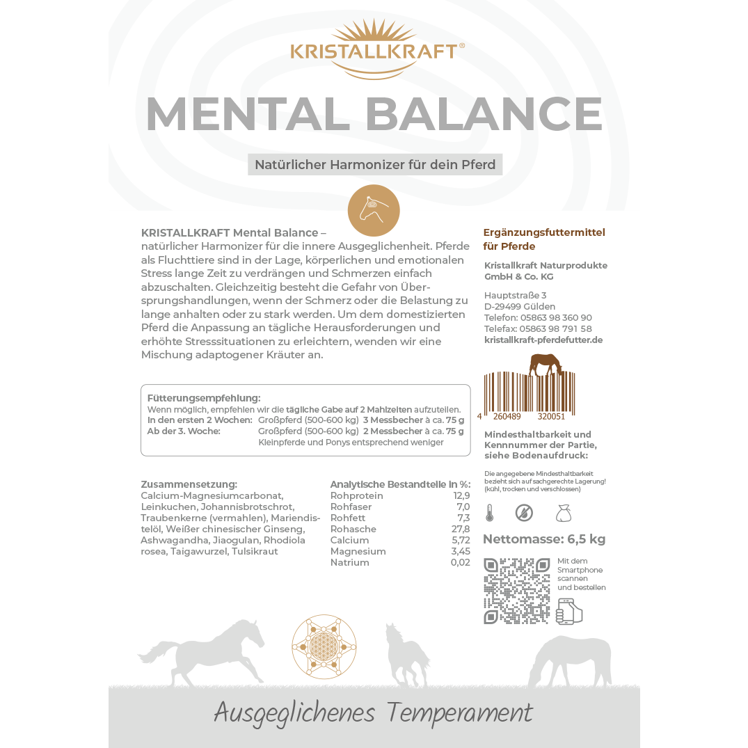 Kristallkraft Mental Balance Aufkleber